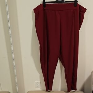 Yours Clothing Burgundy Women's Trousers